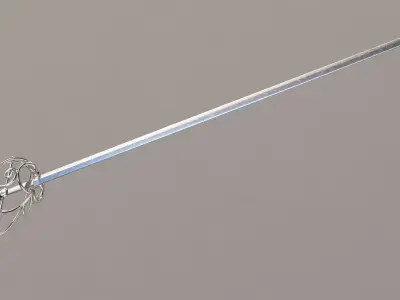 Rapier Western European Sword Low-poly 3D model