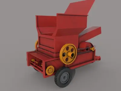 Village Hay maker Machine  Low-poly 3D model