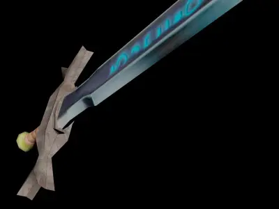 Sword with letters Free 3D model