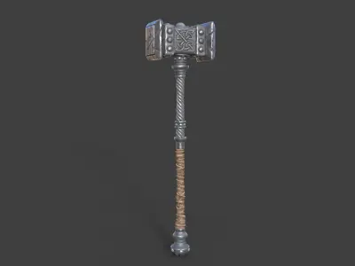Viking Heavy Hammer Low-poly 3D model