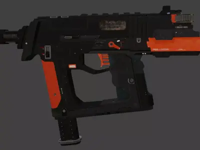 Modern SMG 2 Low-poly 3D model