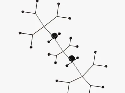 Custom made ceiling lamp 3D model