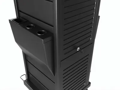 Hair Salon Trolley Rolling Cart with Drawers 3D model
