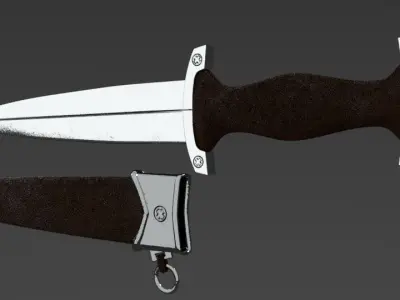 Dagger and Scabbard 3D model
