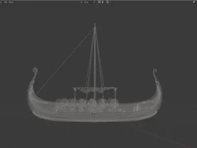 Drakkar from Vikings serie 3D model