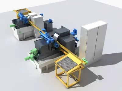 ndustrial Equipment 15 - Fully Automatic Production Line 3D model