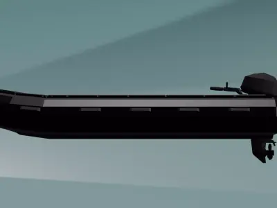 ZODIAC MILPRO FC 470 low poly Low-poly 3D model