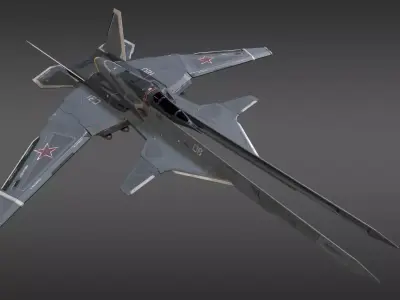 Fighter Jet 3D model 2