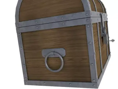 Old Wooden Chest 3D model