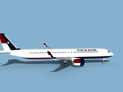 Airbus A220-300 Texair 3D model