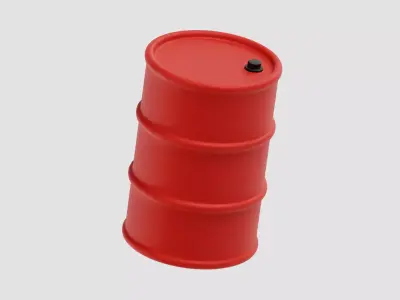 Oil Barrel oil drum Low-poly 3D model