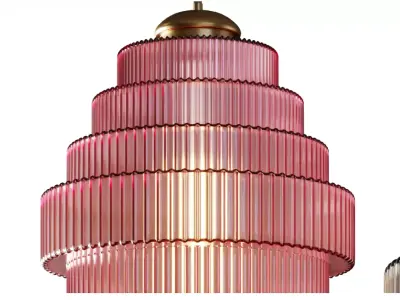 Antique Brass Bottle Shade Pendant Light Low-poly 3D model