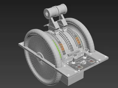 Throttle Quadrant Low-poly 3D model