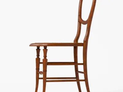 Victorian chair with rattan seat - subdivision ready 3D model