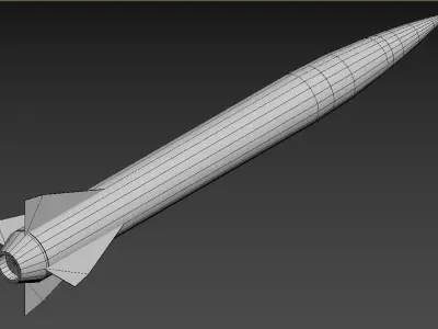 Ching Feng Missile  Low-poly 3D model