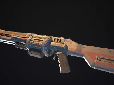 Faith gun Low-poly 3D model