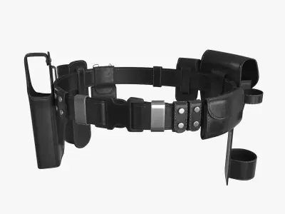 Police Belt Low-poly 3D model
