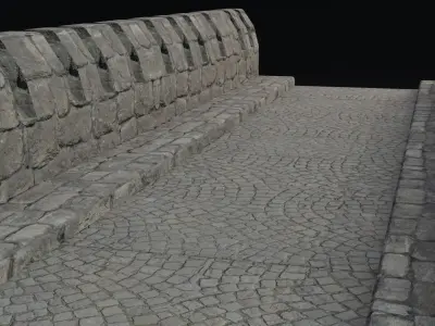 Stone Bridge Free low-poly 3D model purchase