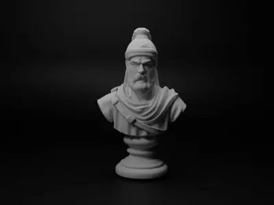 Ottoman Soldier Bust Chess 3D print model get