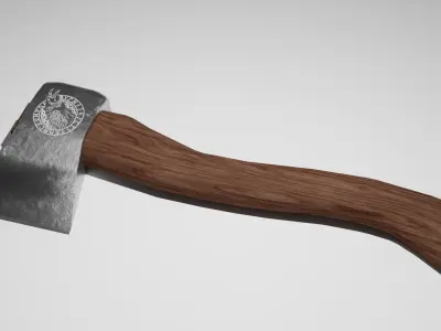Axe Low Poly 3D Model Pbr-4k Low-poly 3D model