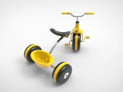 Kids Bicycle  Low-poly 3D model