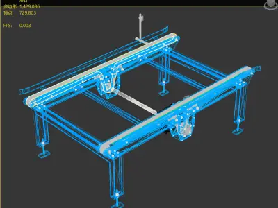 Chain conveyor 3D model purchase