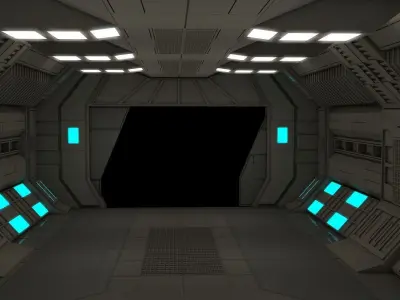 Sci Fi Corridor  3D model 74