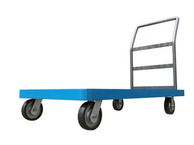 SteelCart Painted Low-poly 3D model