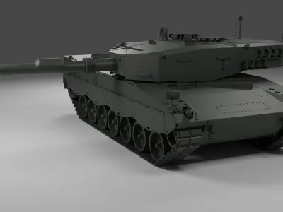 Leopard 2 Low-poly 3D model