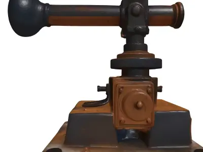 Rusty Industrial Lever Mechanism 3D model