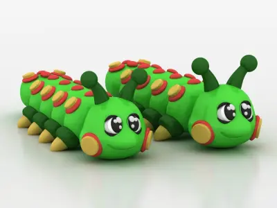 CUTE CATERPILLAR INSECT TOY 3D PRINTABLE MODEL 3D print model