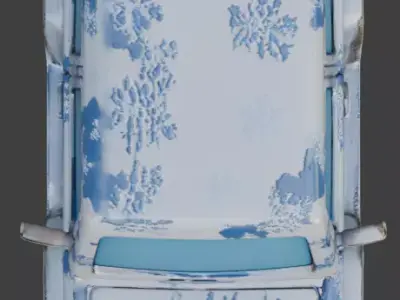 Chibi Stylized Snowflake SUV Scout Low-poly 3D model