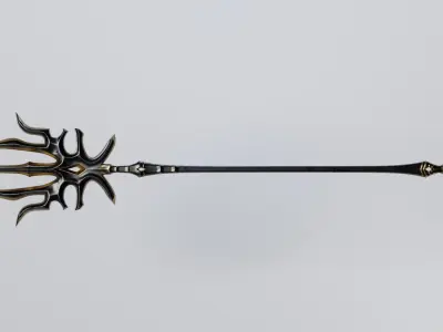 Magic Staff Low-poly 3D model