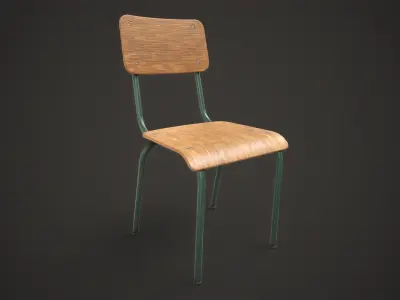 Industrial chair Low-poly 3D model