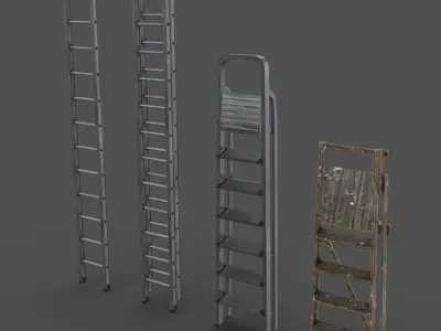 Ladders 04-07 Low-poly 3D model