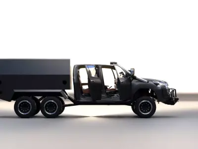 6x6 Off Road Utility Truck Camper Expedition Vehicle 3D Model 3D model