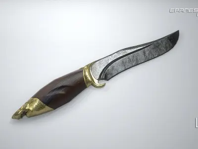 shark knife 3D model purchase