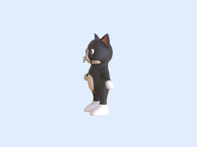 High-Quality 3D Cute Cat for Games  Low-poly 3D model