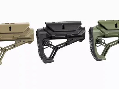 AR 15 Stock Fab Defence GL Core Tactical Low-poly 3D model