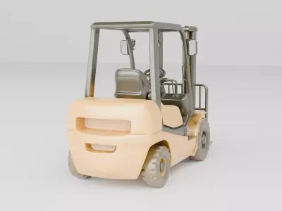 Forklift Truck Warehouse and Industrial Lifting Vehicle 3D model
