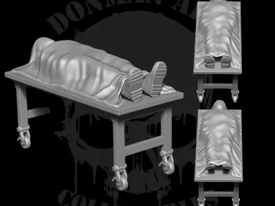 Corpse Prop Diorama 3D printable files for Action Figures 3D print model