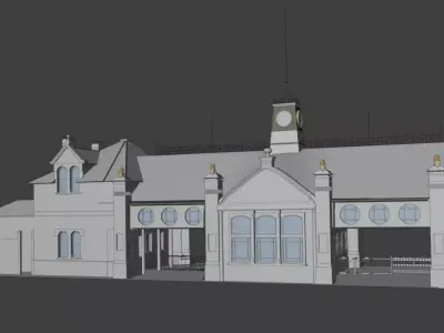 Victorian old ticket house 3D model