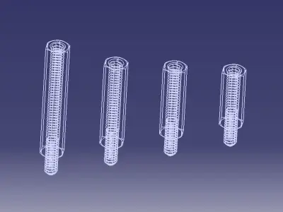 M4 Hexagonal Stud Connector Screw-Nut 3D print model