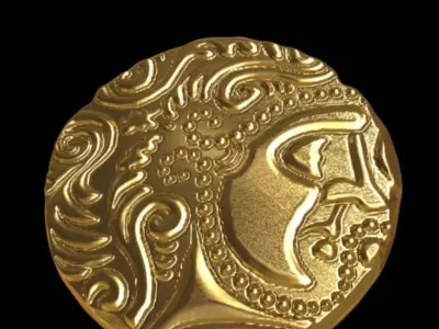 celtic coin 3D print model