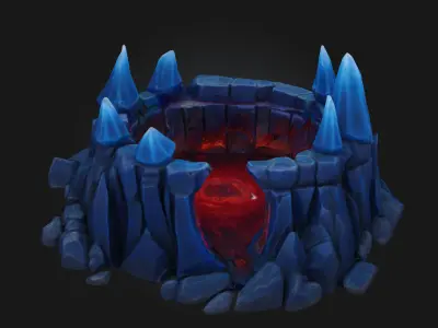 Mystical Energy Pool  Luminous Heart of Arcane Power Free 3D model