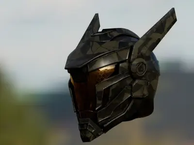 Sci-Fi Helmet Game Ready Low-poly 3D model purchase