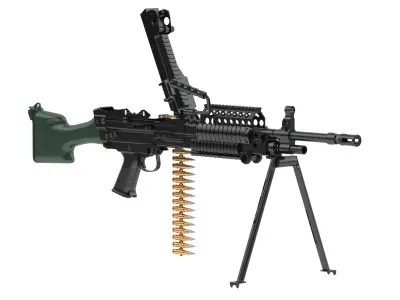 Mk 48 Machine Gun 3D model purchase