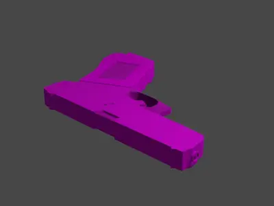 Gun lowpoly Low-poly 3D model