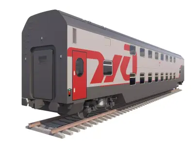 Train Double-decker wagon RUS 3D model