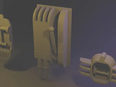 industrial switches Low-poly 3D model